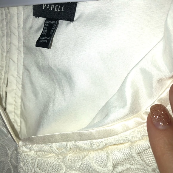 Adrianna Papell White Floral Embroidered Dress 6 - Picture 7 of 12